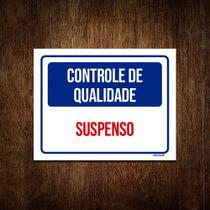 Kit 10 Placas Controle De Qualidade Suspenso