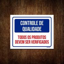 Kit 10 Placas Controle Qualidade Todos Produtos Verificados