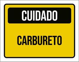 Kit 10 Placas Cuidado Carbureto Amarela 36X46