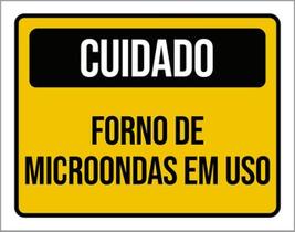 Kit 10 Placas Cuidado Forno Microondas Em Uso