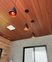 Kit 10 Placas de 1.00 Forro PVC Amadeirado Tipo Madeira Forro Teto Fácil Instalação Resistente a Umidade