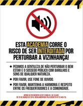 Kit 10 Placas De Academia Não Faça Barulho 36X46