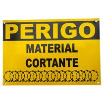 kit 10 Placas de Advertência em Alumínio Para Concertina