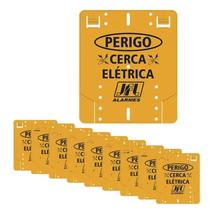 Kit 10 Placas De Advertências Perigo Para Cerca Elétrica Jfl Kit 10 Placas De Advertências Perigo Para Cerca Elétrica Jfl