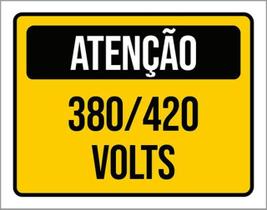 Kit 10 Placas De Atenção 380 420 Volts 36X46