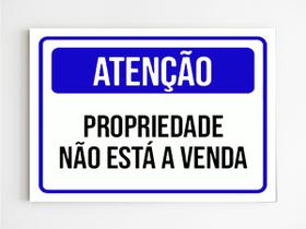 kit 10 placas de aviso esta propriedade não está a venda