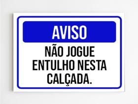 kit 10 placas de aviso não jogue entulho nesta calçada mdf