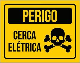 Kit 10 Placas De Aviso Perigo Cerca Elétrica 36X46