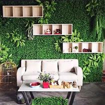 Kit 10 Placas de Grama Artificial Buchinho Jardim Vertical Muro Enfeite Parede Tapete 40x60 - FWB