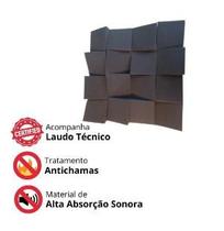 Kit 10 Placas de Isolamento Acustico Modelo Cumes 50x50x6