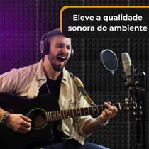 Kit 10 Placas de Isolamento Acústico Para Salas Residencial Estúdio