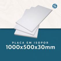 Kit 10 Placas de Isopor EPS P2 1000x500x30mm EPS Pack para Construção Civil, Isolamento e Artes Kit 10 Placas de Isopor EPS P2 1000x500x30mm EPS Pack para Construção Civil, Isolamento e Artes