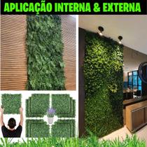 Kit 10 Placas de Planta Artificial 40x60cm - Decore com Elegância e Realismo! Ideal para Jardins Verticais e Muros Ingleses!
