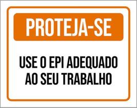 Kit 10 Placas De Proteja-Se Use Epi Adequado 36X46