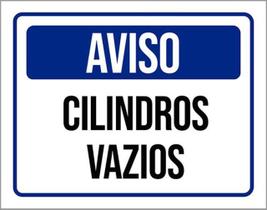 Kit 10 Placas De Segurança Aviso Cilindros ul 36X46