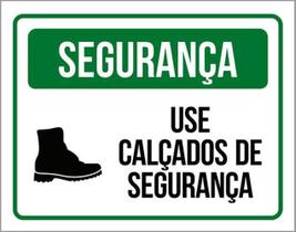 Kit 10 Placas De Segurança Use Calçados De Segurança 36X46