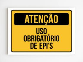 Kit 10 Placas de sinalização aviso uso obrigatório de epi's