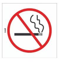 Kit 10 Placas de Sinalização Proibido Fumar com Etiquetas - Placas em PS (Poliestireno) para Uso Interno e Externo