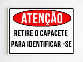 kit 10 placas de sinalização tire capacete para identificar