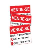 Kit 10 Placas De Vende-Se 30x40cm Ps 3mm Personalizado