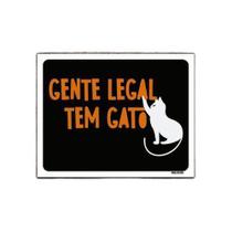 Kit 10 Placas Decorativa - Gente Legal Tem Gato