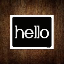 Kit 10 Placas Decorativa - Hello