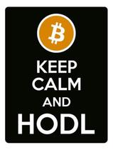 Kit 10 Placas Decorativa Keep Calm And Hold Bitcoin 36X46