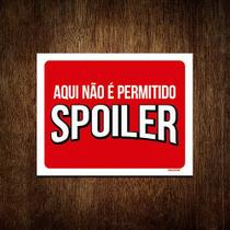 Kit 10 Placas Decorativa - Não É Permitido Spoiler