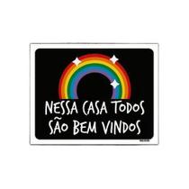 Kit 10 Placas Decorativa - Nessa Casa Todos São Bem Vindos
