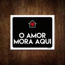 Kit 10 Placas Decorativa - O Amor Mora Aqui