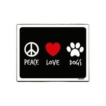 Kit 10 Placas Decorativa - Peace Love Dogs Kit 10 Placas Decorativa - Peace Love Dogs