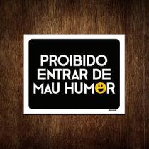 Kit 10 Placas Decorativa - Proibido Entrar De Mau Humor