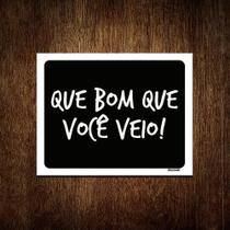 Kit 10 Placas Decorativa - Que Bom Que Você Veio