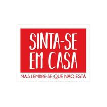 Kit 10 Placas Decorativa - Sinta-Se Em Casa Vermelha
