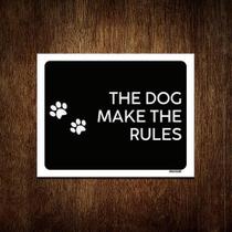 Kit 10 Placas Decorativa - The Dog Make The Rules Kit 10 Placas Decorativa - The Dog Make The Rules