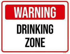 Kit 10 Placas Decorativa - Warning Drinking Zone