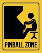 Kit 10 Placas Decorativa Zona Pinball Zone 36X46