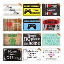 Kit 10 Placas Decorativas 30X20Casas Jogo N Perturbe Zumbi