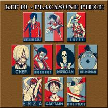 Kit 10 Placas Decorativas De One Piece Procurado 13x20
