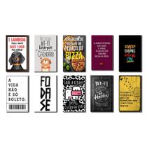 Kit 10 Placas Decorativas Frases