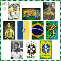 Kit 10 Placas Decorativas Neymar e Jogadores Do Brasil 13x20 - Leão Placas Decorativas