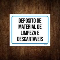 Kit 10 Placas Deposito Material Limpeza Descartáveis - Sinalizo