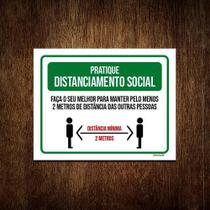 Kit 10 Placas Distanciamento Social Faça Seu Melhor