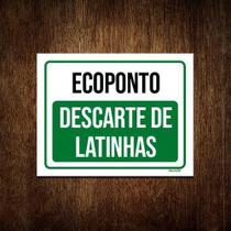 Kit 10 Placas Ecoponto Descarte De Latinhas