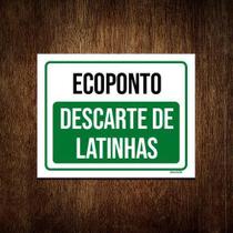 Kit 10 Placas Ecoponto Descarte De Latinhas - Sinalizo.Com