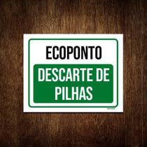 Kit 10 Placas Ecoponto Descarte De Pilhas