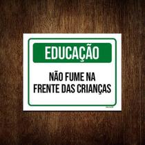 Kit 10 Placas Educação Não Fume Na Frente Das Crianças Kit 10 Placas Educação Não Fume Na Frente Das Crianças
