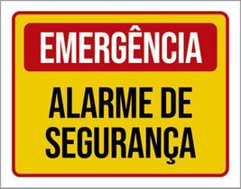 Kit 10 Placas Emergência Alarme De Segurança 36X46