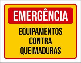 Kit 10 Placas Emergência Equipamento Queimaduras 36X46