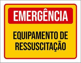 Kit 10 Placas Emergência Equipamento Ressuscitação 36X46